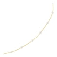 thumbnail image 1 of Collier en Or Jaune 14k avec Perles Blanches, Fermoir Anneau de Printemps 18 Po, 1 of 3