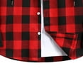 thumbnail image 4 of cllios Mens Casual Button Down Shirt Jackets on,Hooded Flannel Shirts for Men Lightweight Drawstring Long Sleeve Hoodie Jacket Spring Fall Fashion Outerwear Red L, 4 of 8