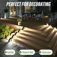 thumbnail image 7 of JSOT 10PCS Solar Stair Lights, Deck Lights, Solar Powered Outdoor Lights, Christmas Light for Backyard, Courtyard, Fence, Wall, White Light, 7 of 7