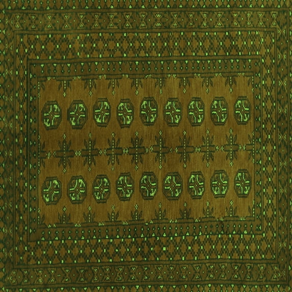 Ahgly Company Indoor Square Persian Green Traditional Area Rugs, 6' Square