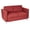 Red, variant on OSP Home Furnishings Pacific Loveseat In Dillon Java Brown Faux Leather