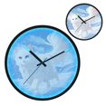 thumbnail image 2 of Indoor 12' Voice-Activated Luminous Decoration Wall Clock With LED Night Light White Cat, 2 of 8