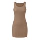 thumbnail image 4 of Vestido mini ajustado sin mangas de verano para mujer con cuello redondo y ribeteado - Vestido informal sin mangas, 4 of 5