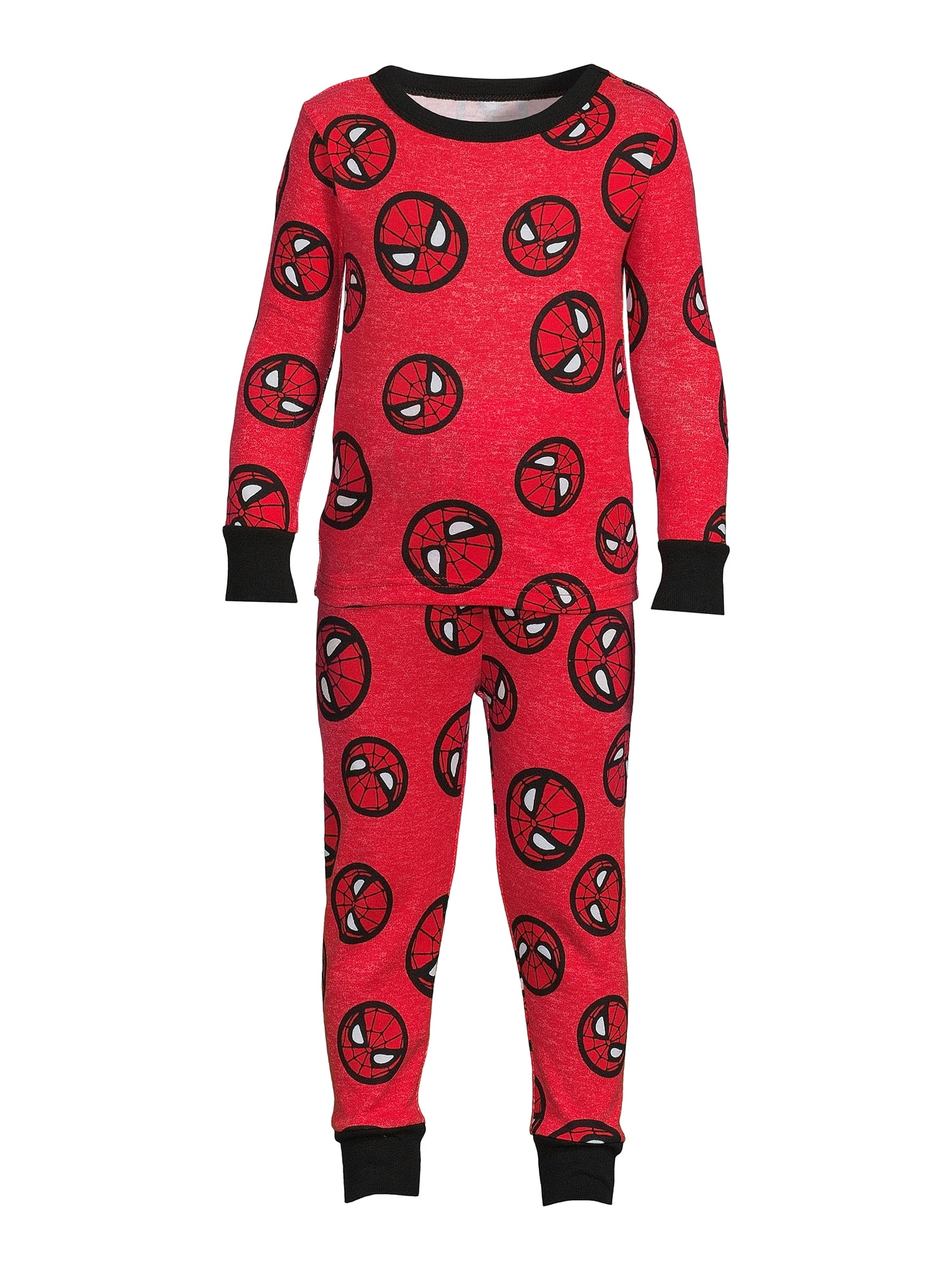 Spider-Man Toddler Boys Long Sleeve Top and Pants, 2-Piece Pajama Set, Sizes 12M-5T