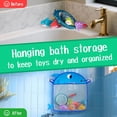 thumbnail image 3 of Set Hely Cancy Shark de Bath Toys con red de baño y almacenamiento para niños, 3 of 7