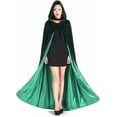 thumbnail image 2 of Velvet Christmas Hooded Cape Full Length Cosplay Costume Halloween Cape For Unisex Adults, 2 of 4