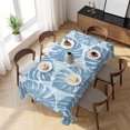 thumbnail image 3 of Blue Monstera Deliciosa Table Cloth Waterproof Tablecloths, Summer Botanical Tropical Tablecloth Dining Table Cover for Kitchen Party Tabletop Outdoor, Rectangle Tablecloth 54x108 Inch, 3 of 9