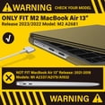 thumbnail image 3 of iBenzer Compatible with 2024 2023 2022 MacBook Air 13 inch Case M3 A3113 M2 A2681, Hard Shell Case with Keyboard Cover for New Mac Air 13.6" with Touch ID, Olive Green, W-MAT13-KK-OLGN+1, 3 of 9