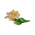thumbnail image 2 of Large Decorative Yellow and Pink Flower Art Decoration Capodimonte Porcelain 2.5” Tall, 2 of 3