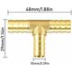 thumbnail image 5 of Conector de manguera de latón de 4 uds, conector de manguera neumática, conector de manguera de combustible en T (8mm) - LSHES, 5 of 5