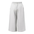 thumbnail image 3 of Sngxgn Womens Casual Pants Drawstring Elastic Waisted Straight Pants Loose Ladies Pants(Beige,XXL), 3 of 5
