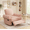 Pink, variant on Euroco Manual Recliner Sofa Swivel Recliner Rocker Chair with Adjustable Backrest for Living Room, Bedroom, or Nursery, Green&Brown