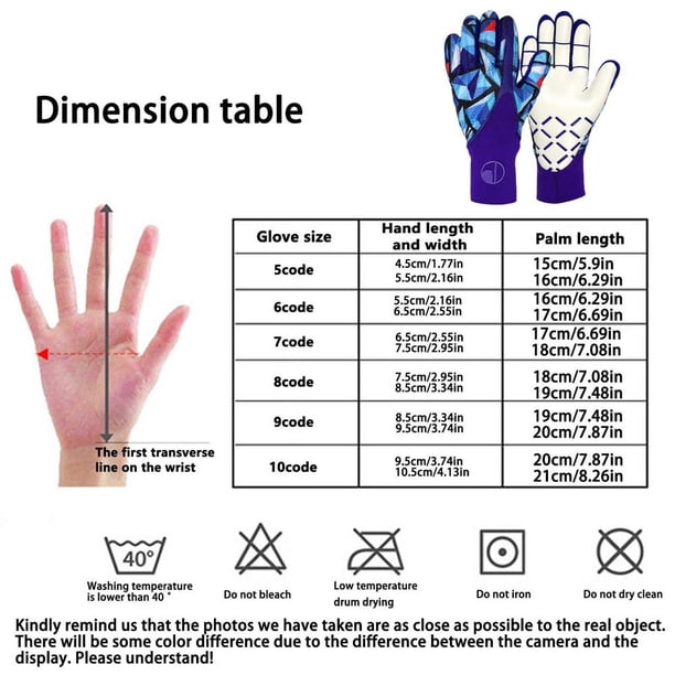 Guantes de portero para hombres, mujeres, niños y niñas, manoplas de látex, transpirables, gruesas, protección de las partes de los dedos Fivean unisex