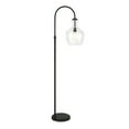thumbnail image 5 of Evelyn&Zoe Verona Arc Floor Lamp with Glass Shade, Blackened Bronze/Clear, 5 of 10