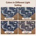 thumbnail image 7 of Design&I 8'x10' Ultra Soft Area Rug, Herringbone Symmetrical Interlocking Stripes Geometric Washed Flowing Dynamic None Fluffy Washable Non Shedding for Bedroom Living Room Under Sectional, 7 of 7