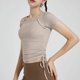 thumbnail image 3 of Tops de Yoga con cordón de cintura delgada, camisa de gimnasio, entrenamiento, Golf, Fitness, uso activo, Top corto, ropa deportiva, 3 of 5