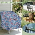 thumbnail image 3 of Renewold Waterproof Outdoor Chair Covers UV Resistant Patio Adirondack Rocking Chair Covers Recliner Chair Protector Fits up to 32W x 35D x 36H Inches, Plum Blossom Blue, 3 of 7