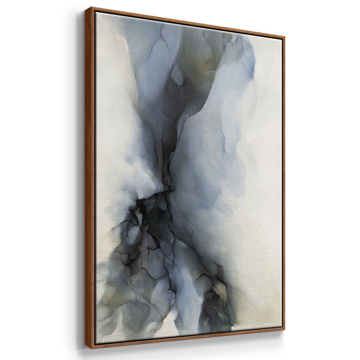 Low Tide Framed Premium Gallery Wrapped Canvas - Ready to Hang - 17 x 25 - Walnut Floating Frame