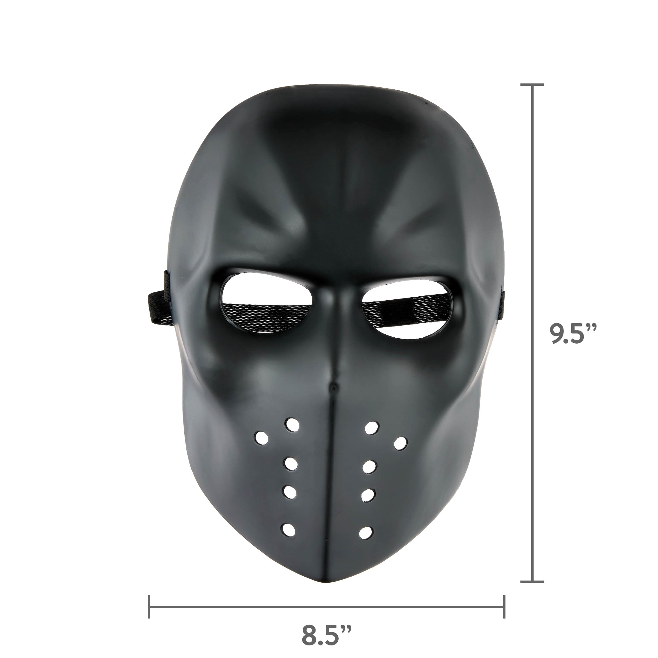 Hockey Punisher Mask Costume Accessory for Adults, Black, Halloween by Way To Celebrate