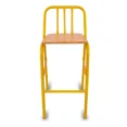 thumbnail image 2 of Bancos metálicos para barra de bar ó cocina Modelo Nisso con asiento de madera respaldo de Metal con tubo color Amarillo Moblibar Moderno, 2 of 4