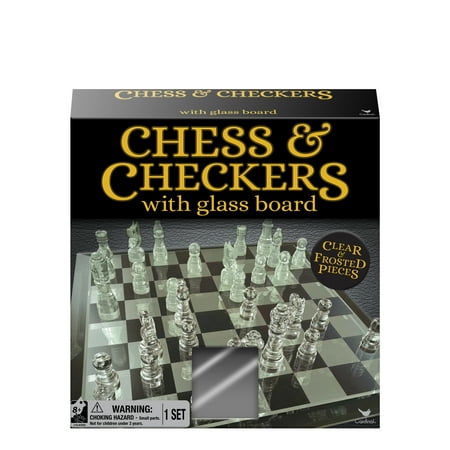 Standard Chess Boards - Chess & Checkers Set with 9” Glass Board