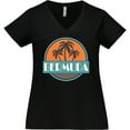 thumbnail image 3 of Inktastic Bermuda Vacation Trip Women's Plus Size V-Neck T-Shirt, 3 of 5