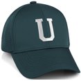 thumbnail image 2 of Daxton Performance Cool Tech Baseball Hat - Dusk Teal Cap, Silver Logo Letter U, 2 of 3