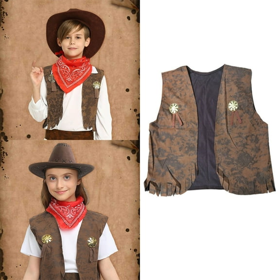 WUXIAN Toddler Cowboy For Kids Fancy Dress Up Vest Outfit Baby Clothes Children Comfortable Dailywear