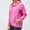 Pink, variant on AOOCHASLIY Clothes Ladies Coat Women Worn Out Loose Long Sleeve Hooded Casual Outwear Fashion Jackets