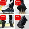 thumbnail image 6 of Steel Toe Sneakers for Men - Breathable Mesh Safety Shoes - Lightweight Puncture Proof Work Sneakers - OSHA Approved Comfortable Athletic Shoes for Construction & Warehouse, 6 of 8
