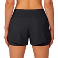 thumbnail image 5 of Women's High Waist Wide Leg Yoga Shorts with Elastic Waistband for Fitness and Tennis,Black,XS, 5 of 5