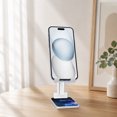thumbnail image 5 of WIRESTER White Foldable Phone Stand for Desk, Adjustable Portable Cell Phone Holder for iPhone 17, 16, 15, 14 and Android Smartphones - Galaxy Star Space, 5 of 6