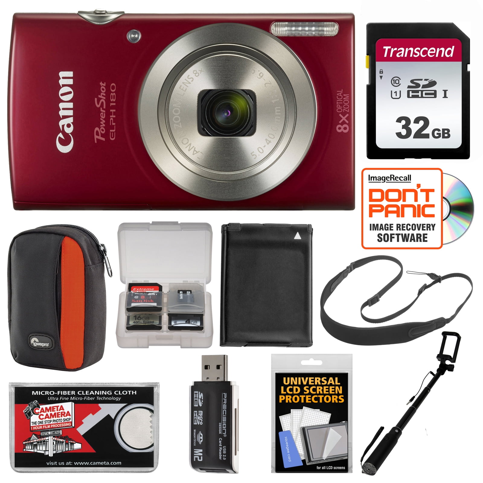 Canon Shot Elph 180 Digital Camera Silver With 32gb Canon Shot Elph 180 Digital Camera Silver With 32gb