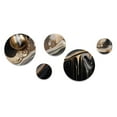 thumbnail image 2 of Designart "Golden Noir Marble Enigma" Abstract Marble Metal Wall Art Set of 5 Piece, 2 of 5