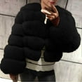 thumbnail image 2 of WRKEKC Plus Size Womens Parka Style Plush Coat Stand Collar Extended Sleeves Cold Weather Snow Jacket, 2 of 5