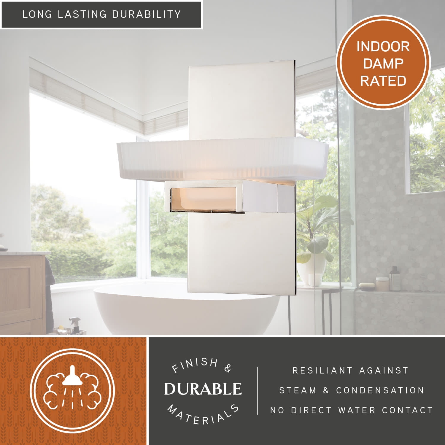 Gatsby 1 Light Nickel Bathroom Wall Fixture
