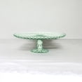thumbnail image 3 of Amici Home Rochester Vintage Footed Glass Cake Plate - 10.5 D x 3.75 H Green, 3 of 5