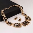 thumbnail image 3 of Eosunjian 1 Set Statement Necklace Exaggerated Big Luxury Elegant Retro Leopard Women Hook Earrings Kit Fashion Jewelry Leopard, 3 of 10