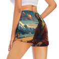 thumbnail image 3 of Bixox Women's Meditating Golden Retriever pattern 2 in 1 Running Shorts - Lightweight Athletic Workout Gym Yoga Shorts Liner with Pockets - Large, 3 of 5