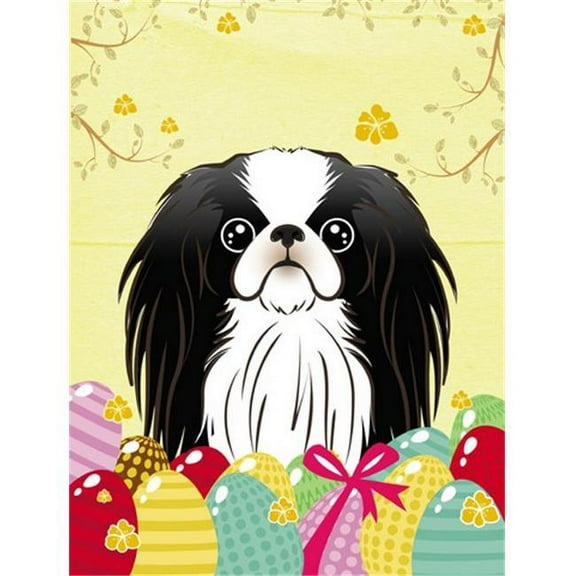 Caroline's Treasures BB1912GF Japanese Chin Easter Egg Hunt Flag Garden Size , Small, multicolor