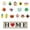 A, variant on Sunxin Door Hanging Decoration Cute Interchangeable Seasonal Welcome Sign Front Door Decoration Rustic Round Wood Wall Hanging Outdoor Spring Summer Fall Winter All Seasons Holidays