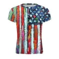 thumbnail image 4 of GLVSZ Men's Patriotic T-Shirts American USA Flag Short Sleeve Retro Print 4th of July Shirts Regular Fit Comfortable Leisure Tops, 4 of 4