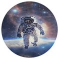 thumbnail image 3 of Astronauts in Space Washable Round Rug -Circle Area Rugs for Nursery Bedroom, Vintage Non Slip Non Shedding Low Pile Carpet for Living Room Coffee Table Entryway, 3 of 7