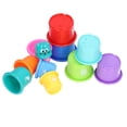thumbnail image 4 of Vasos apilables para niños, vasos apilables de juguete, vasos apilables con números, juguete apilable para baño de bebé, resistente y duradero, 4 of 14