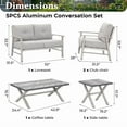 thumbnail image 5 of Mondawe 5-Piece Aluminum Patio Set: Washable Cushions, Weather-Resistant Sofa, 5 of 10