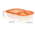 thumbnail image 3 of DQrwqpou Contenedor Frutas 3 Compartimentos Caja Bento Reutilizable para Estudiantes (naranja), 3 of 3