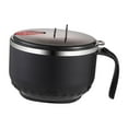 thumbnail image 4 of Olla para ramen, tazón para ramen con tapa, olla para fideos con tapa y asa, tazones para cereales, Negro individual, 4 of 9