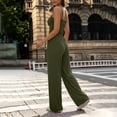 thumbnail image 7 of Lounge Sets for Women Adjustable Strap Backless Tops and Elastic High Waist Straight Leg Pants 2 Piece Gym Workout Sets Loungewear, 7 of 7