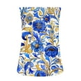 thumbnail image 5 of Tops for Women Sleeveless Floral Printing Tube Strapless Summer Casual T-Shirt Multicolor L, 5 of 5