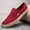 Red, variant on Men's Sports Shoes Canvas Shoes Men's Low-Top Slip-On Student Sneakers Chinese Style Linen Lazy Men's Shoes